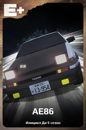 Карточка персонажа AE86