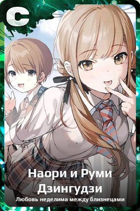 Карточка персонажа Наори и Руми Дзингудзи