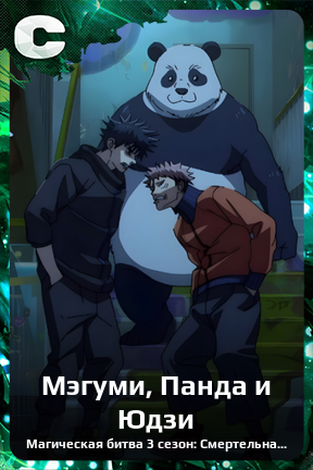 Карточка персонажа Мэгуми, Панда и Юдзи