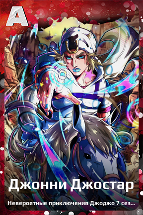 Карточка персонажа Джонни Джостар